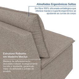 Sofá Modular Central 85cm Zen CabeCasa MadeiraMadeira - 6