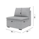 Ver imagem 3 de Sofá Modular Central 85cm Zen CabeCasa MadeiraOriginals