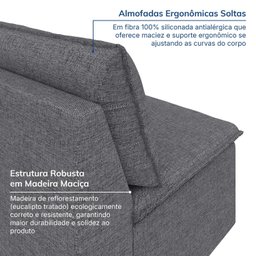 Sofá Modular Central 85cm Zen CabeCasa MadeiraMadeira - 6
