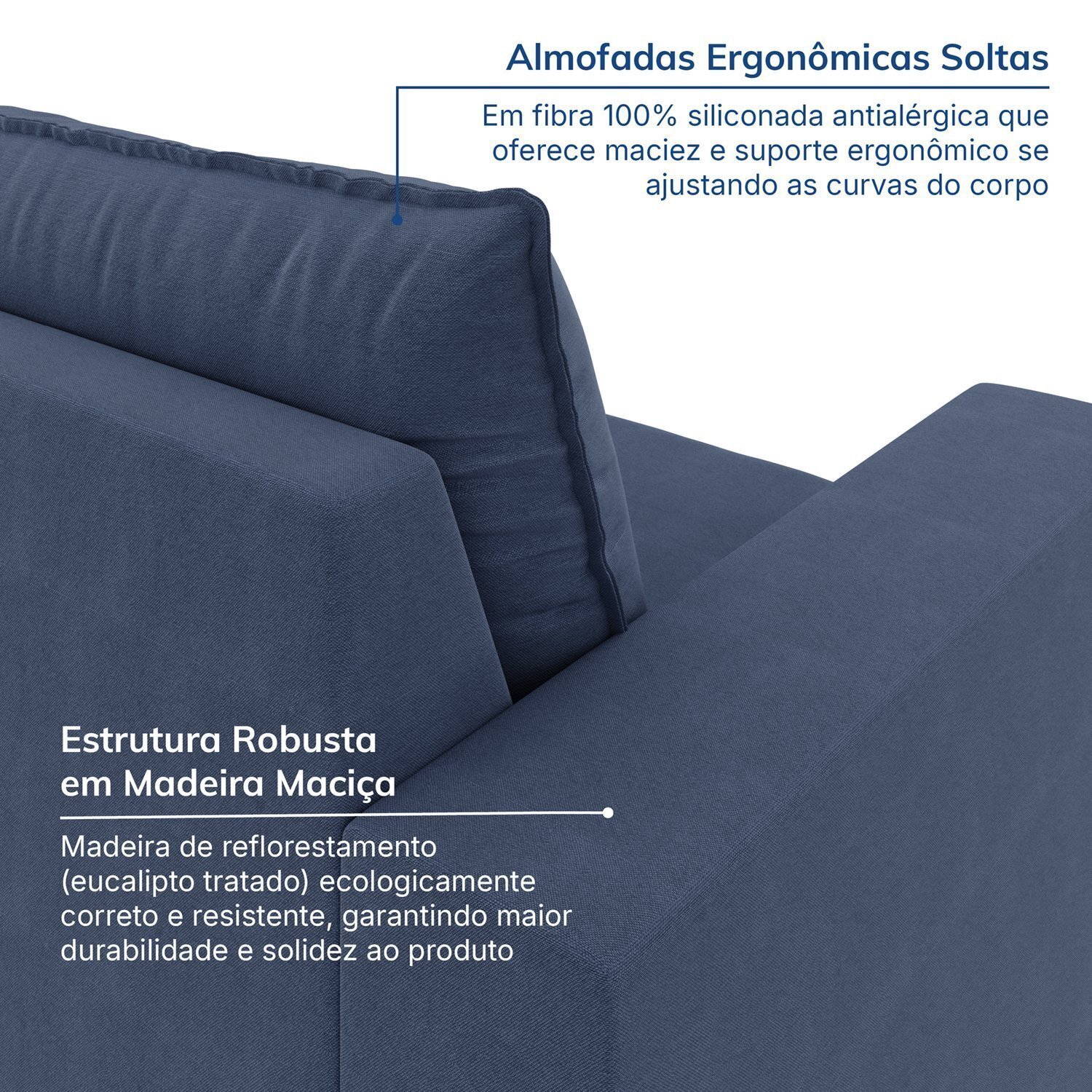 Sofá Modular com Braço Direito 105cm Zen Cabecasa Madeiramadeira - 5