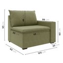 Ver imagem 3 de Sofá Modular com Braço Direito 105cm Zen CabeCasa MadeiraOriginals