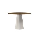 Ver imagem 1 de Mesa Isis 120m com Tampo Mdf para 4 Lugares Off White Imbuia - New Ceval