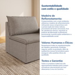 Sofá Modular Com Braço Direito 105cm Zen CabeCasa MadeiraMadeira - 9