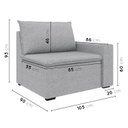 Ver imagem 3 de Sofá Modular com Braço Direito 105cm Zen CabeCasa MadeiraOriginals