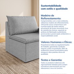 Sofá Modular Com Braço Direito 105cm Zen CabeCasa MadeiraMadeira - 9