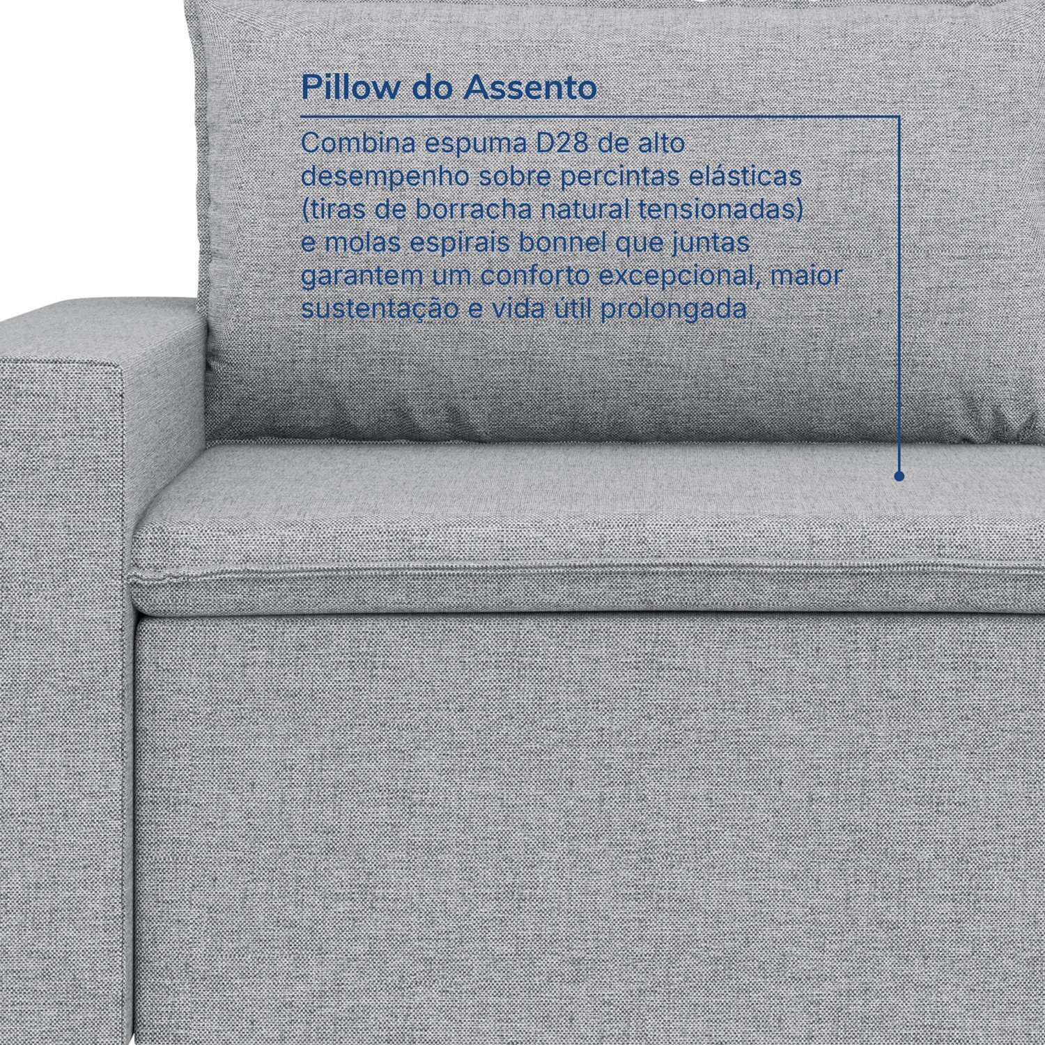 Sofá Modular com Braço Direito 105cm Zen Cabecasa Madeiramadeira - 6