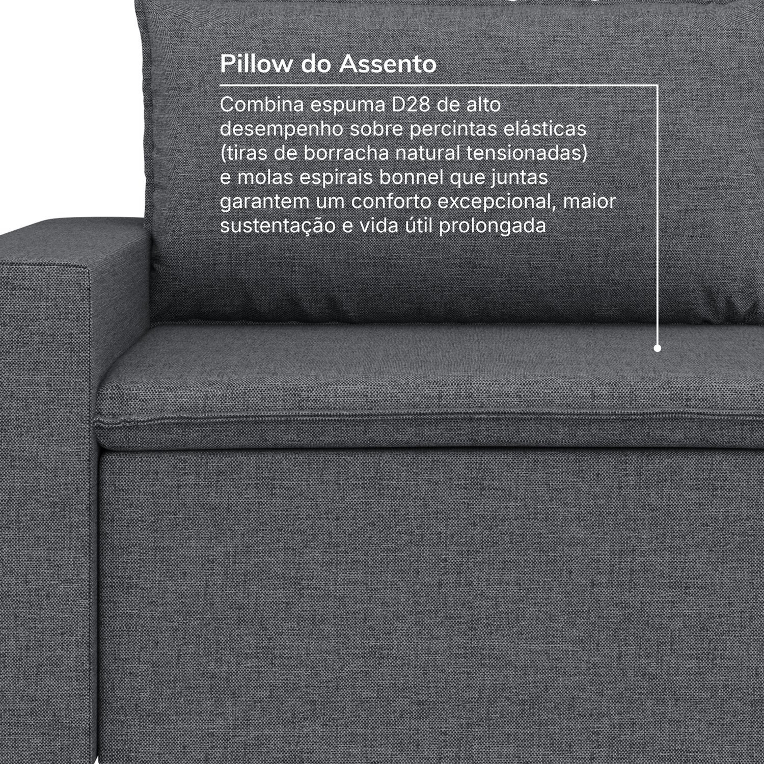 Sofá Modular com Braço Direito 105cm Zen Cabecasa Madeiramadeira - 5