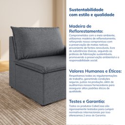 Sofá Modular Com Braço Direito 105cm Zen CabeCasa MadeiraMadeira - 9