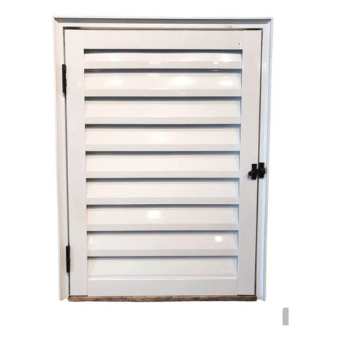 Portinhola Abrigo Alçapão 80x60 Alumínio Branco Porta