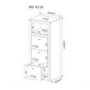 Ver imagem 4 de Armário Arquivo Para Pasta Suspensa Me4118 Branco Branco