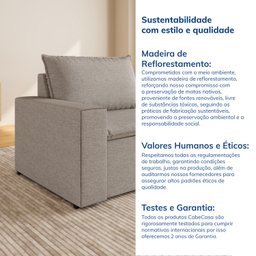 Sofá Modular Com Braço Esquedo 105cm Zen CabeCasa MadeiraMadeira - 9