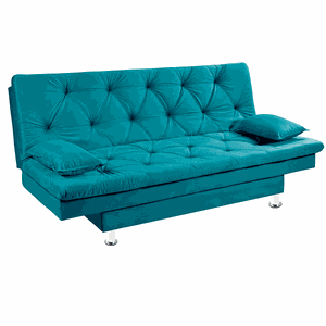 Sofá Cama 3 Lugares Multiuso Sued Premium:tiffany