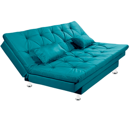 Sofá Cama 3 Lugares Multiuso Sued Premium:tiffany - 2