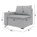 Ver imagem 3 de Sofá Modular com Braço Esquedo 105cm Zen CabeCasa MadeiraOriginals