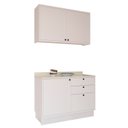Ver imagem 3 de Cozinha Compacta Modulada 2 Peças 3 Portas 3 Gavetas Sevilha Branco/Ártico/Cinza Argila