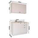 Ver imagem 4 de Cozinha Compacta Modulada 2 Peças 3 Portas 3 Gavetas Sevilha Branco/Ártico/Cinza Argila