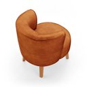 Ver imagem 5 de Cadeira Estofada para Sala de Estar Tecido Veludo Aconchegante Reforçada Ergonômica