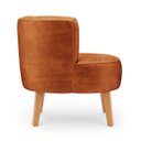 Ver imagem 4 de Cadeira Estofada para Sala de Estar Tecido Veludo Aconchegante Reforçada Ergonômica