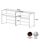 Ver mais imagens de Balcão para Recepção Atendimento Escritório 240cm MDP Cinza Sagrado com Preto F5 Office