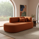 Ver imagem 2 de Sofá Orgânico Versátil Abby 210 Cm - Zahav Estofados:bouclê/terracota