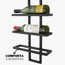 Ver imagem 4 de Adega Vertical para 5 Garrafas de Vinho Estilo Industrial
