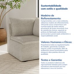 Sofá Modular de Canto 90cm Zen CabeCasa MadeiraMadeira - 9