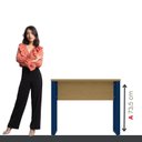 Ver imagem 5 de Escrivaninha Mesa Escritório P25 90cm Samba e Azul Delrei Marrom