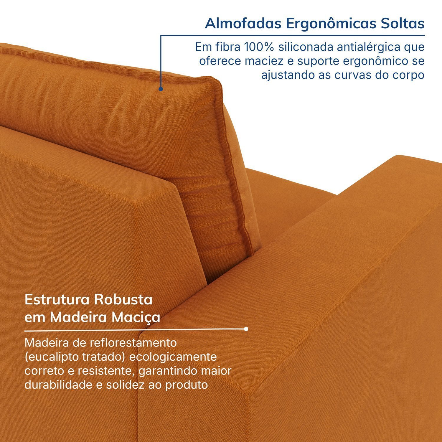 Sofá Modular com Braço Direito 105cm Zen Cabecasa Madeiramadeira - 5