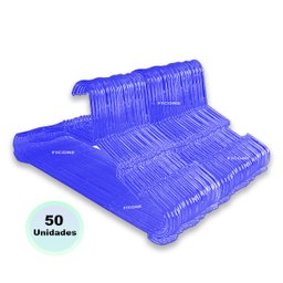 Cabide Infantil Criança Pequeno Acrílico Cristal Azul Kit 50 Peças - 2
