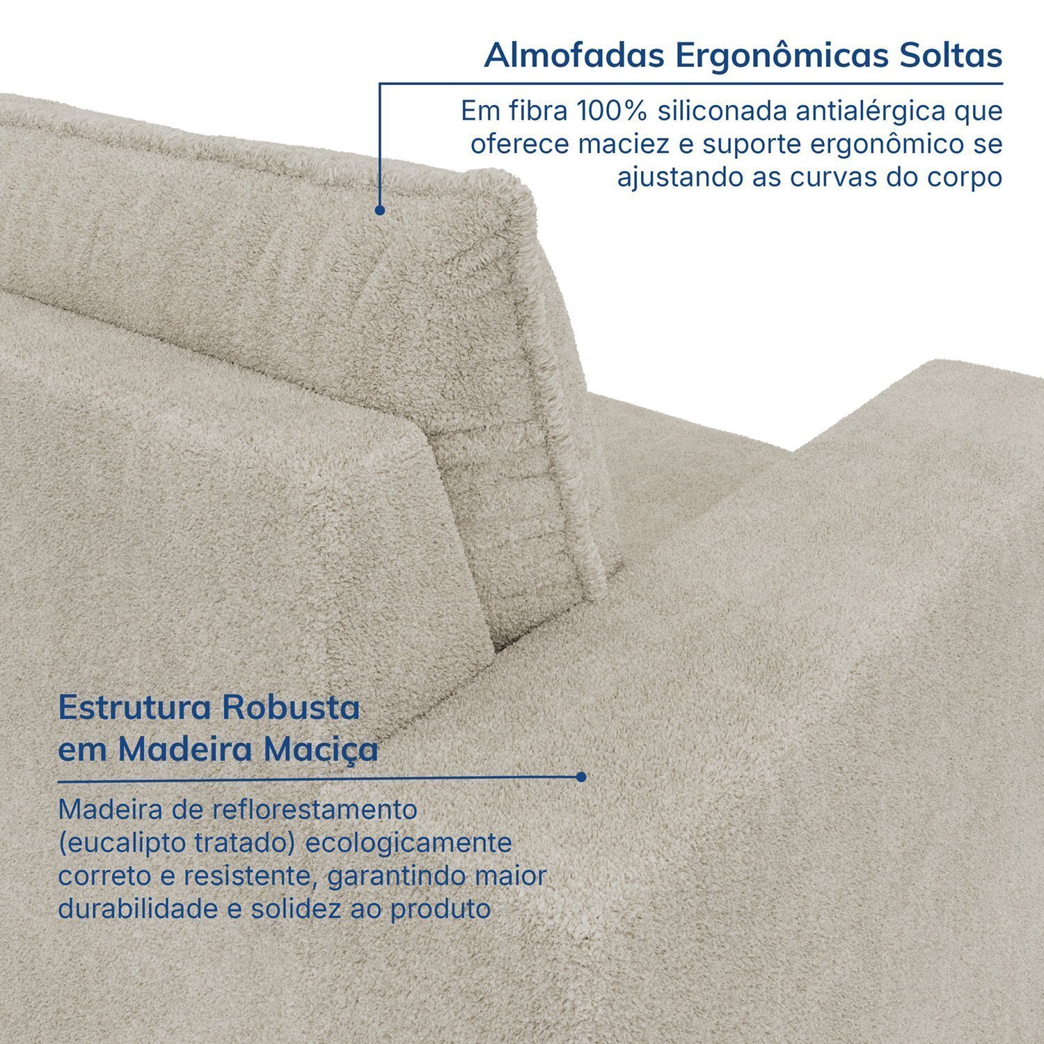 Sofá Modular Com Braço Esquerdo 105cm Zen CabeCasa MadeiraMadeira - 5