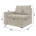 Ver imagem 3 de Sofá Modular com Braço Esquedo 105cm Zen CabeCasa MadeiraOriginals