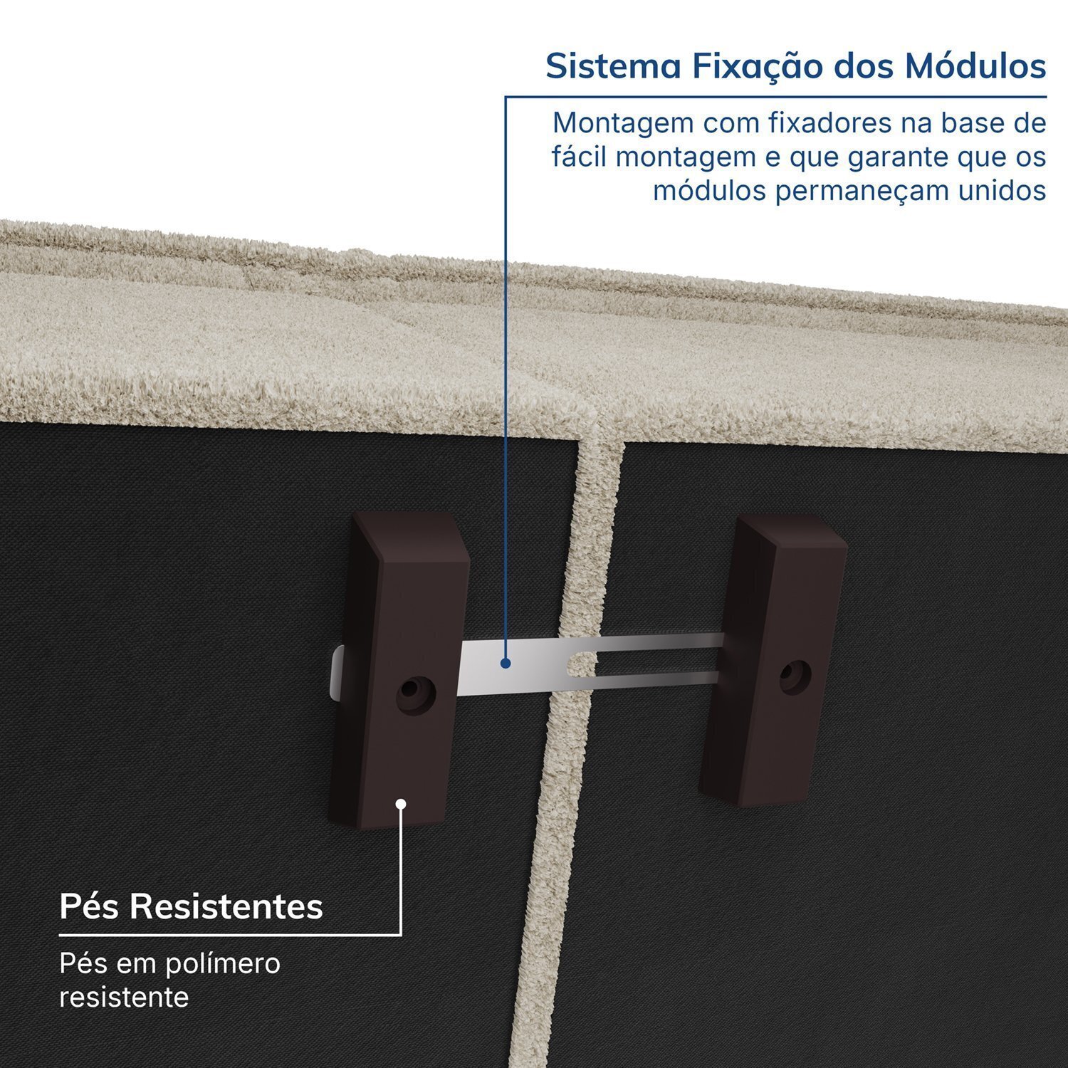 Sofá Modular Com Braço Esquerdo 105cm Zen CabeCasa MadeiraMadeira - 4