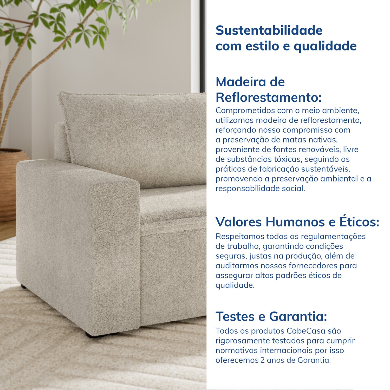 Sofá Modular Com Braço Esquerdo 105cm Zen CabeCasa MadeiraMadeira - 9