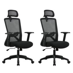 Kit com 2 Cadeiras para Escritório Presidente NR17 Office Dallas - 1