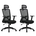 Ver imagem 1 de Kit com 2 Cadeiras para Escritório Presidente NR17 Office Dallas Preto Rivatti