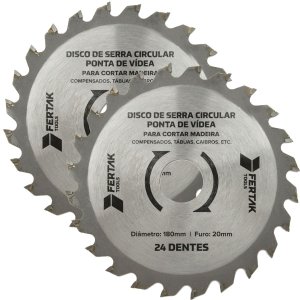 Disco de Serra Circular 24 Dentes 20x180mm | 02 Un