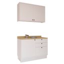 Ver imagem 3 de Cozinha Compacta Modulada 2 Peças 3 Portas 3 Gavetas Sevilha Branco/Ártico/Carvalho Nature