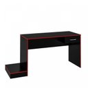 Ver mais imagens de Conjunto 2 Peças com Mesa Gamer com Gaveta e Estante para Livros 10 Nichos Preto Vermelho 100% MDF