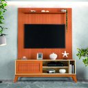 Ver imagem 5 de Rack Bancada Aruba com Painel para Tv até 55 Polegadas 1,35m Egeo Cedro/off White