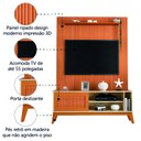 Ver imagem 3 de Rack Bancada Aruba com Painel para Tv até 55 Polegadas 1,35m Egeo Cedro/off White