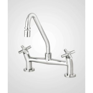 Misturador para Cozinha de Mesa Dn15 Slim Cross Cromada Perflex