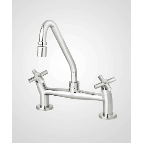 Misturador para Cozinha de Mesa Dn15 Slim Cross Cromada Perflex