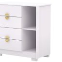 Ver imagem 2 de Cômoda Sapateira 4 Gavetas com Espelho Clarabella Branco/camarim
