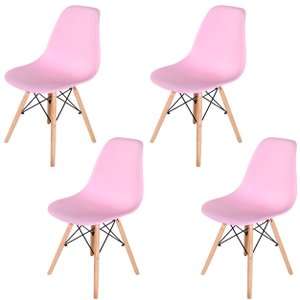 Cadeira Charles Eames Eiffel 130pp Cor:rosa;quantidade:4