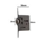 Fecho Trinco Rolete 501 Preto sem Chave Haga - 2