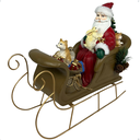 Ver imagem 1 de Trenó Papai Noel 36cm em Resina