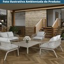 Ver imagem 2 de Sofá 2 Lugares Noronha Seiva Fratini 123 cm (Largura) Base Aço Assento Polipropileno Estofado Nude