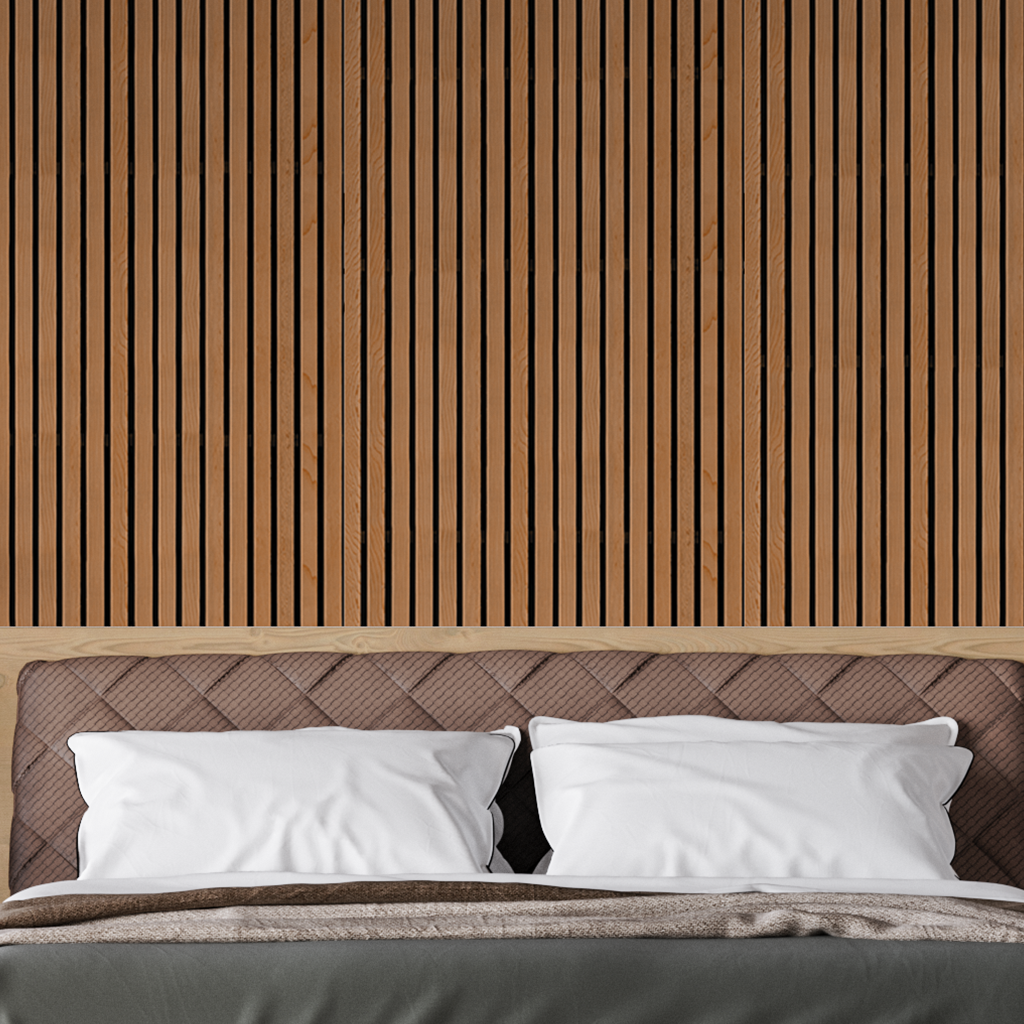 Parede De Ripas Papel De Parede Ripas De Madeira Natural Vinilico Sala 9m | MadeiraMadeira