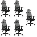 Ver imagem 1 de Kit com 5 Cadeiras para Escritório Presidente NR17 Office Dallas