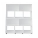 Ver imagem 5 de Conjunto 2 Peças com Escrivaninha com Nichos e Estante para Livros 10 Carvalho Branco